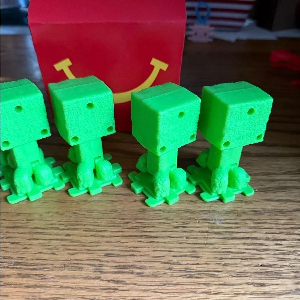 Minecraft Creeper Green Block Character Toy 7-Piece Set